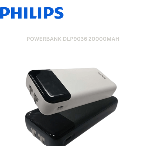 PHILIPS Powerbank 20000mAh Fast Charge with Two Built-in Lightning and Type C - Zapcart Technology Qatar