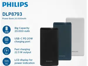 PHILIPS Powerbank 20000mAh PD22.5W Fast charger - Zapcart Technology Qatar