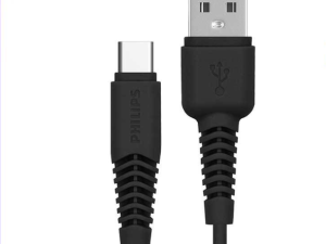 PHILIPS USB-A TO USB-C CHARGE & SYNC 1.2M (BLACK) - Zapcart Technology Qatar