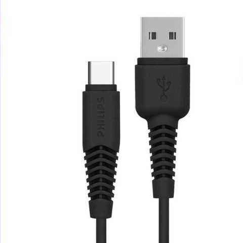 PHILIPS USB-A TO USB-C CHARGE & SYNC 1.2M (BLACK) - Zapcart Technology Qatar