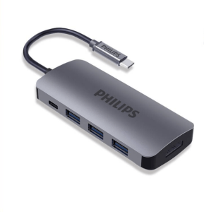 PHILIPS USB-C TO HDTV MULTIFUNCTION 4K HDMI + USB-C + 3*USB-A ADAPTOR - Zapcart Technology Qatar