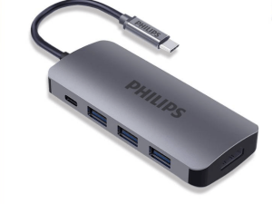 PHILIPS USB-C TO HDTV MULTIFUNCTION 4K HDMI + USB-C + 3*USB-A ADAPTOR - Zapcart Technology Qatar