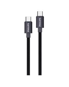 PHILIPS USB-C TO USB-C CABLE CHARGING 60W 1M (BLACK) - Zapcart Technology Qatar