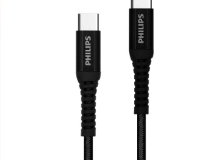 PHILIPS USB-C TO USB-C CHARGING 100W 1.2M (BLACK) - Zapcart Technology Qatar
