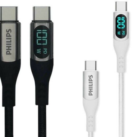 PHILIPS USB-C TO USB-C DISPLAY, CHARGE & SYNC CABLE CHARGING 100W 1.2M - Zapcart Technology Qatar