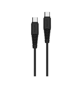 PHILIPS USB-C TO USB-C SYNC & CHARGE CABLE 1.2M (BLACK) - Zapcart Technology Qatar