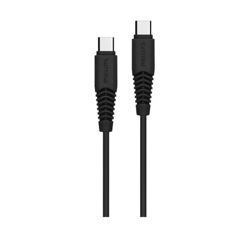 PHILIPS USB-C TO USB-C SYNC & CHARGE CABLE 1.2M (BLACK) - Zapcart Technology Qatar
