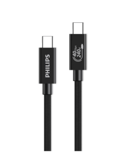 Philips USB Type-C To Type-C Charge And Sync Cable USB4.0 40Gbps 240W Braided (1M) - Zapcart Technology Qatar