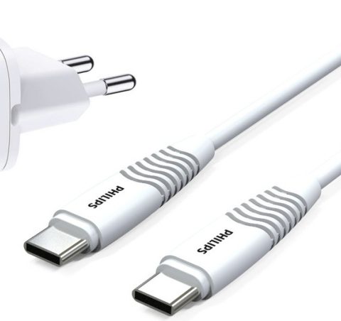 PHILIPS Wall Charger 25W 1C1A with USB-C to USB-C Cable - Zapcart Technology Qatar