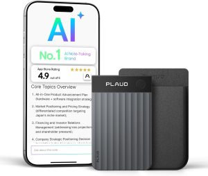 Plaud Note Pro AI Voice Recorder, Transcribe & Summarize with AI, App Control, Note Taker for Meetings & Calls, Supports 112 Languages, Ultra-Slim w/InstantView Display, Case Included - Zapcart Technology Qatar