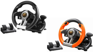 PXN V3 PRO RACING GAME STEERING WHEEL WITH BRAKE PEDAL RACING GAME STEERING - FOR PC/PS3/PS4/XBOX ONE/SWITCH - Zapcart Technology Qatar