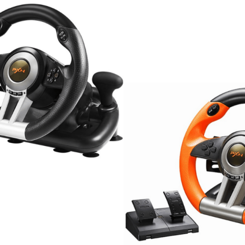 PXN V3 PRO RACING GAME STEERING WHEEL WITH BRAKE PEDAL RACING GAME STEERING - FOR PC/PS3/PS4/XBOX ONE/SWITCH - Zapcart Technology Qatar