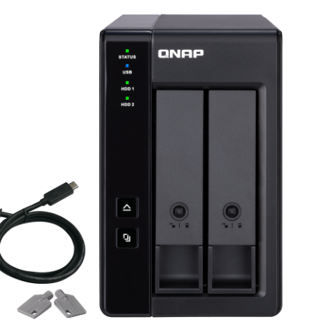 QNAP TR-002 2-Bay USB Type-C Direct Attached Storage ADD ON TOSHIBA N300 - Zapcart Technology Qatar