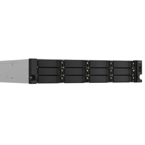 Qnap TS-1264U-RP-8G 12 Bay Intel® quad-core rackmount NAS with dualport 2.5GbE and PCIe expandability for high-speed transmission and virtualization applications - Zapcart Technology Qatar