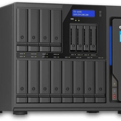 Qnap TS-1655-8G 16 Bay 2.5GbE hybrid storage solution, 8-core high performance and 16-bay high capacity - Zapcart Technology Qatar