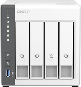 QNAP TS-433-4G 4 Bay Affordable Desktop NAS with ARM Cortex-A55 Quad-core Processor and 4 GB DDR4 RAM (Diskless) - Zapcart Technology Qatar