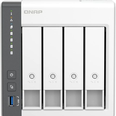 QNAP TS-433-4G 4 Bay Affordable Desktop NAS with ARM Cortex-A55 Quad-core Processor and 4 GB DDR4 RAM (Diskless) - Zapcart Technology Qatar