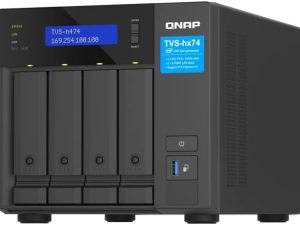 Qnap TVS-h474-PT-8G 4 Bay ZFS-based storage with PCIe Gen 4 expandability for 10/25GbE connectivity, M.2 NVMe SSD caching and multi-threads processors for virtualization applications - Zapcart Technology Qatar