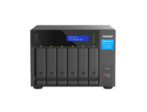 Qnap TVS-h674-i3-16G 6 Bay ZFS-based storage with PCIe Gen 4 expandability for 10/25GbE connectivity, M.2 NVMe SSD caching and multi-threads processors for virtualization applications - Zapcart Technology Qatar