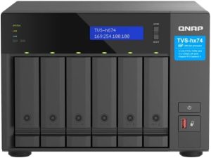 Qnap TVS-h674-i5-32G 6 Bay ZFS-based storage with PCIe Gen 4 expandability for 10/25GbE connectivity, M.2 NVMe SSD caching and multi-threads processors for virtualization applications - Zapcart Technology Qatar
