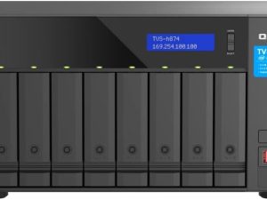 Qnap TVS-h874-i5-32G 8 Bay Highly-reliable ZFS-based storage with PCIe Gen 4 expandability for 10/25GbE connectivity, M.2 NVMe SSD caching and multi-threads processors for virtualization applications - Zapcart Technology Qatar