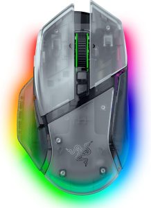 Razer Basilisk V3 Pro 35K - Phantom White (Optical MS Switches Gen-3, On-board MEM, HyperScroll TW, Chroma UnderGlow) - Zapcart Technology Qatar