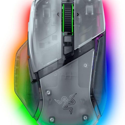 Razer Basilisk V3 Pro 35K - Phantom White (Optical MS Switches Gen-3, On-board MEM, HyperScroll TW, Chroma UnderGlow) - Zapcart Technology Qatar