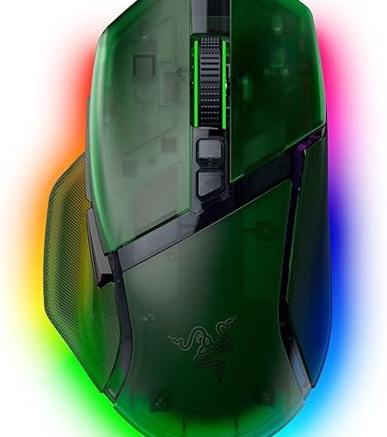 Razer Basilisk V3 Pro 35K Wireless Gaming Mouse - Phantom Green (Optical MS Switches Gen-3, On-board MEM, HyperScroll TW, Chroma UnderGlow) - Zapcart Technology Qatar