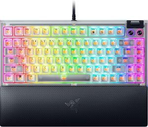 Razer BlackWidow V4 75% - Phantom White (Orange Switch, Hot-swappable design, Compact 75% Layout, Optimized Typing Experience) - Zapcart Technology Qatar