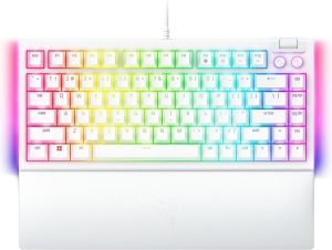 Razer BlackWidow V4 75% White - Orange Switch (Hot-swappable design, Compact 75% Layout, Optimized Typing Experience) - Zapcart Technology Qatar