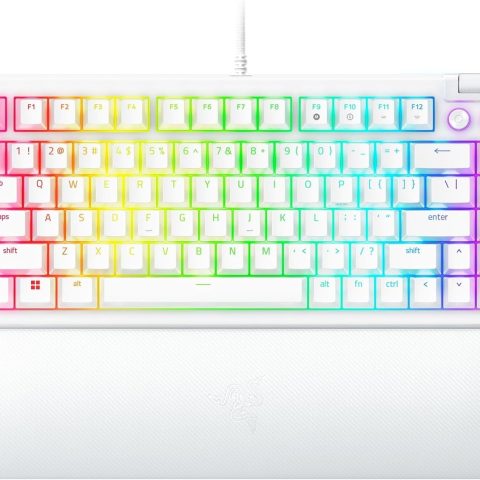 Razer BlackWidow V4 75% White - Orange Switch (Hot-swappable design, Compact 75% Layout, Optimized Typing Experience) - Zapcart Technology Qatar