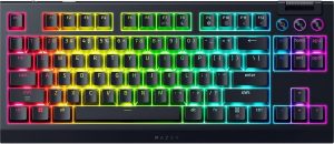 Razer BlackWidow V4 TKL HyperSpeed - Orange Switch (HS WLS/BT, Hot-Swappable, Multi-Function Roller + 3 Ctrl Buttons, Up to 980hrs batt life) - Zapcart Technology Qatar