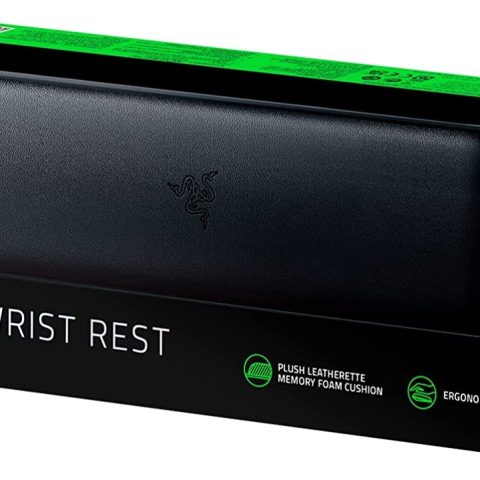 Razer Ergonomic Wrist Rest - Mini Sized (Plush leatherette Memory Foam Cushion, Anti-slip Rubber Feet) - Zapcart Technology Qatar