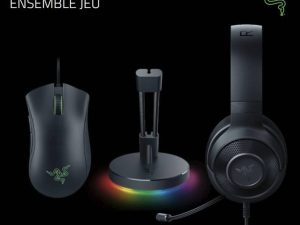 Razer Game On Bundle (DeathAdder Essential (Black) + Kraken X Lite + Mouse Bungee V3 Chroma) - Zapcart Technology Qatar