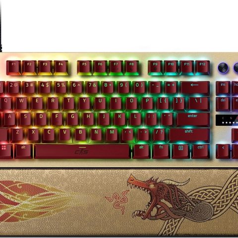 Razer Huntsman V3 Pro TKL - CS2 Edition (Analog Optical Switch Gen-2, Quick Onboard Adj, Multi-func Dial, DS PBT Keycaps, Leath. Wrist Rest) - Zapcart Technology Qatar