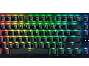 Razer Huntsman V3 TKL 8KHz Esports Gaming Keyboard (Analog Optical Switch Gen-2, Quick Onboard Adj, Multi-func Dial, DS PBT Keycaps, Leath. Wrist Rest) - Zapcart Technology Qatar