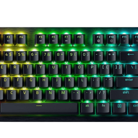 Razer Huntsman V3 TKL 8KHz Esports Gaming Keyboard (Analog Optical Switch Gen-2, Quick Onboard Adj, Multi-func Dial, DS PBT Keycaps, Leath. Wrist Rest) - Zapcart Technology Qatar