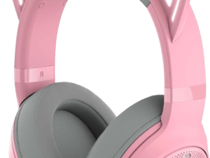 Razer Kraken Kitty V2 BT Wireless RGB Headset - Quartz Pink (Kitty Ears & Earcups, BT 5.2 w/Gaming Mode, 325g LightWeight, Up to 40 hrs Batt Life) - Zapcart Technology Qatar