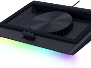 Razer Laptop Cooling Pad - Smart cooling pad for 14‘-18’ laptops - airtight pressure chamber (customizable fan curves, 3-port USB-A hub, removable multi-function buttons) Black - Zapcart Technology Qatar