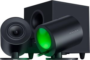 Razer Nommo V2 Full-Range PC Gaming Speakers with Wired Subwoofer (3” Full-Range Drivers with Aluminum Phase Plugs, Down-Firing Subwoofer with 5.5” Driver, Razer Chroma RGB) - Zapcart Technology Qatar