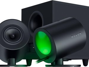 Razer Nommo V2 Full-Range PC Gaming Speakers with Wired Subwoofer (3” Full-Range Drivers with Aluminum Phase Plugs, Down-Firing Subwoofer with 5.5” Driver, Razer Chroma RGB) - Zapcart Technology Qatar