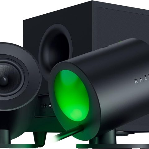 Razer Nommo V2 Full-Range PC Gaming Speakers with Wired Subwoofer (3” Full-Range Drivers with Aluminum Phase Plugs, Down-Firing Subwoofer with 5.5” Driver, Razer Chroma RGB) - Zapcart Technology Qatar