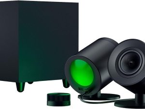 Razer Nommo V2 Pro PC Gaming Speakers Wireless Subwoofer (3” Full-Range Drivers with Aluminum Phase Plugs, WLS Down-Firing Subwoofer, Razer WLS Control Pod Ready) - Zapcart Technology Qatar