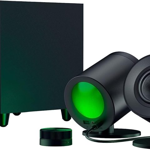 Razer Nommo V2 Pro PC Gaming Speakers Wireless Subwoofer (3” Full-Range Drivers with Aluminum Phase Plugs, WLS Down-Firing Subwoofer, Razer WLS Control Pod Ready) - Zapcart Technology Qatar