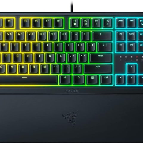 Razer Ornata V3 Gaming Keyboard (Low Profile Mecha-Membrane, UV-Coated Keycaps, Media Keys, Magnetic Soft-Touch Wrist Rest, 10 Zones RGB) - Zapcart Technology Qatar