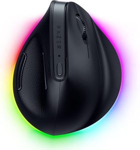 Razer Pro Click V2 Vertical Wireless Mouse (6 Button Ergonomic Design/One Click AI Prompt/Long Battery Life/Multi Device Connectivity via 2.4GHz,Bluetooth, or USB C Wired Mode/Chroma RGB) - Zapcart Technology Qatar