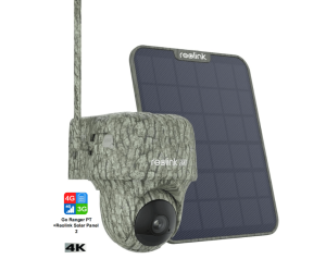 Reolink 4K Cellular Trail Camera, 3G/4G LTE, 360° Full View, 4K Live Streaming & Playback on Phone, Animal Recognition, No-Glow IR, Smart Motion Activated, Solar Powered Game Camera, Go Ranger PT - Zapcart Technology Qatar