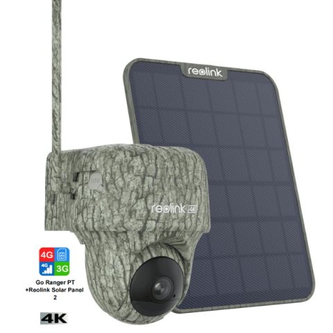 Reolink 4K Cellular Trail Camera, 3G/4G LTE, 360° Full View, 4K Live Streaming & Playback on Phone, Animal Recognition, No-Glow IR, Smart Motion Activated, Solar Powered Game Camera, Go Ranger PT - Zapcart Technology Qatar