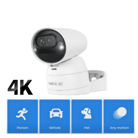 Reolink Argus Track 4K Dual-Lens WiFi Solar/Battery Camera with Auto Zoom Tracking - Zapcart Technology Qatar