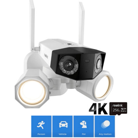 Reolink Duo Floodlight WiFi - 4K 180° Panoramic WiFi Camera with Floodlights - Zapcart Technology Qatar